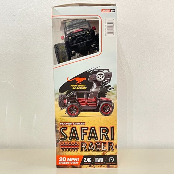 NEW! Power Craze Safari Racer RC Fast Car in Metallic RED SPEEDS OVER 20 MPH - Picture 2 of 5